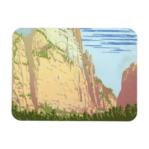Vintage Reiseplakat für den Zion Nationalpark Magnet
