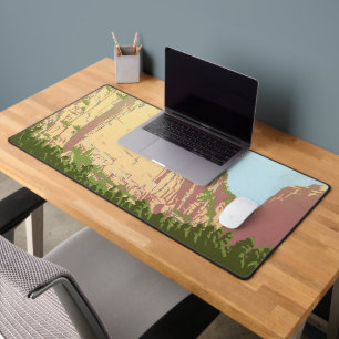 Vintage Reiseplakat für den Zion Nationalpark Schreibtischunterlage