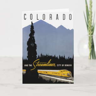 Vintage-Reiseplakat für Denver Colorado Railroad Karte