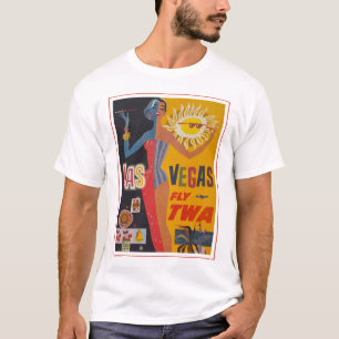 Vintage Reiseplakat für Flug nach Las Vegas T-Shirt