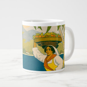 Vintage-Reiseplakat für Jamaika Jumbo-Tasse