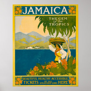 Vintage-Reiseplakat für Jamaika Poster