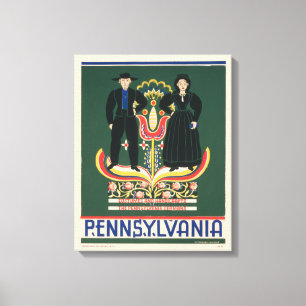 Vintage-Reiseplakat für Lancaster County, Pa Leinwanddruck