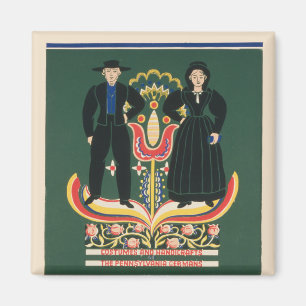 Vintage-Reiseplakat für Lancaster County, Pa Magnet