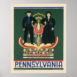 Vintage-Reiseplakat für Lancaster County, Pa Poster