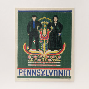 Vintage-Reiseplakat für Lancaster County, Pa Puzzle
