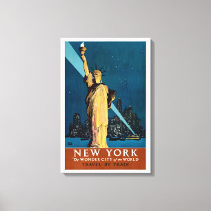 Vintage-Reiseplakat für New York Leinwanddruck