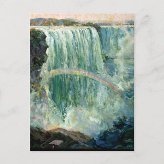Vintage Reiseplakat für Niagarafälle Postkarte