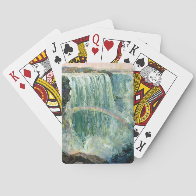Vintage Reiseplakat für Niagarafälle Spielkarten (Rückseite)