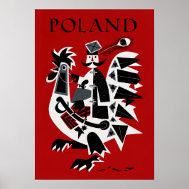 Vintage Reiseplakat für Polen Poster