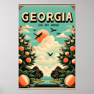 Vintage-Reiseplakat Georgia Peach  Poster