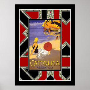 Vintage-Reiseplakat Italien Adria 2 Poster