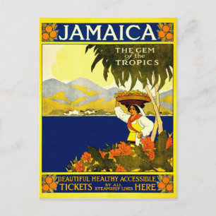 Vintage-Reiseplakat: Jamaika Postkarte