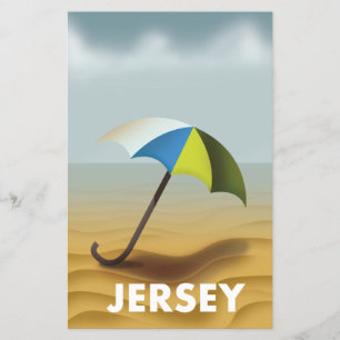 Vintage-Reiseplakat Jersey. Flyer