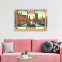 Vintage-Reiseplakat Leeds England