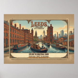 Vintage-Reiseplakat Leeds England Poster
