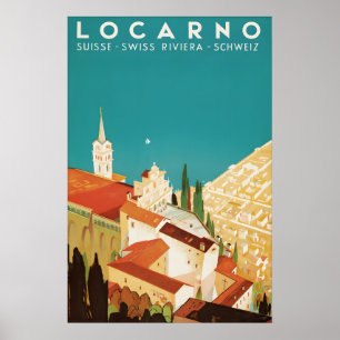 Vintage-Reiseplakat Locarno Schweiz Druck Poster