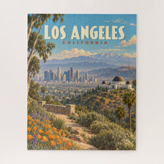 Vintage-Reiseplakat Los Angeles Kalifornien Puzzle