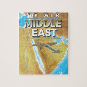 Vintage-Reiseplakat Naher Osten Puzzle