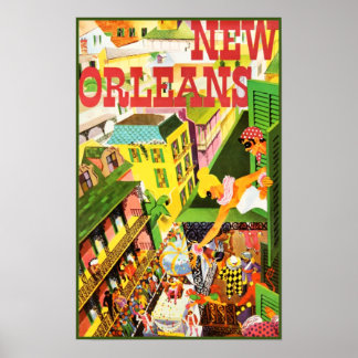 Vintage Reiseplakat New Orleans Club Poster