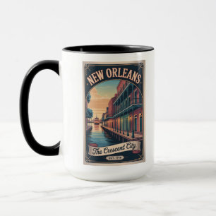 Vintage-Reiseplakat New Orleans Louisiana Tasse