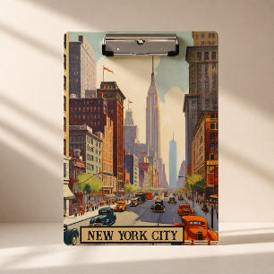 Vintage-Reiseplakat New York City Klemmbrett