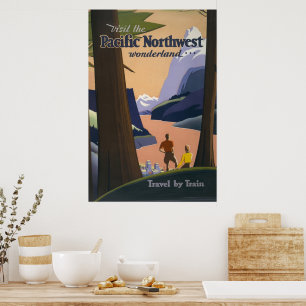 Vintage-Reiseplakat Pazifischer Nordwesten 1925 Zu Poster