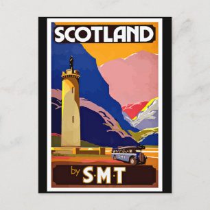 Vintage-Reiseplakat Schottland, Postkarte