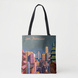 Vintage-Reiseplakat-Tasche - San Francisco