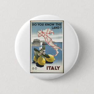 Vintage Reiseplakat-Werbung Retro-Drucke Button