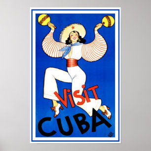 Vintage Reiseposter, Besuchen Sie Havanna Kuba, Ma Poster