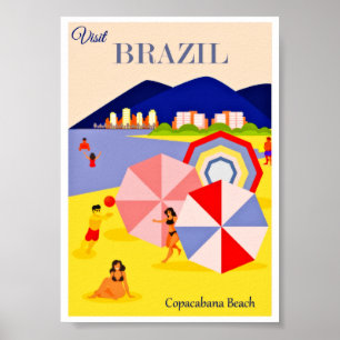 Vintage-Reiseposter Brasilien Poster