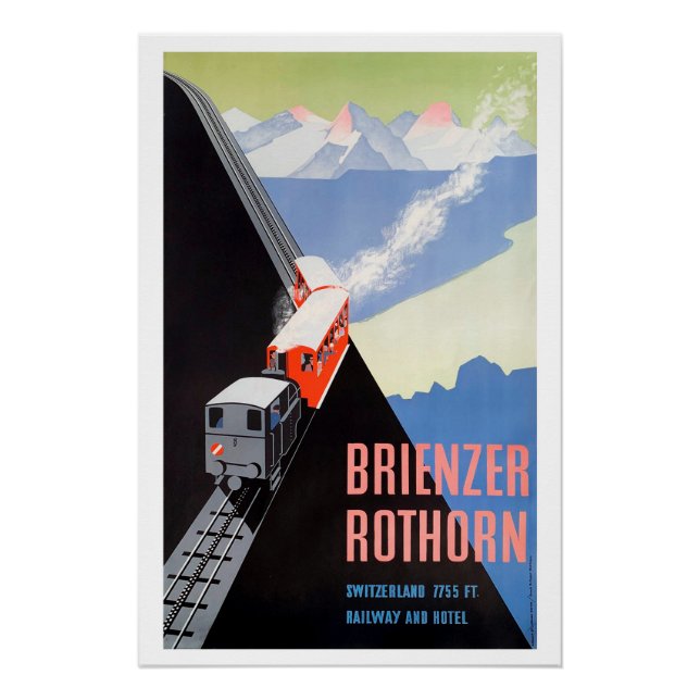 Vintage Reiseposter Brienzer Rothorn Poster (Vorderseite)