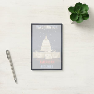 Vintage Reiseposter für American Airlines Post-it Klebezettel