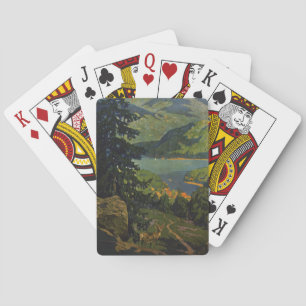 Vintage Reiseposter für die Adirondack Mountains Spielkarten