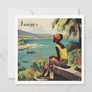 Vintage-Reiseposter Jamaikanische Frau