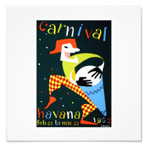 Vintage-Reiseposter Karneval Fotodruck