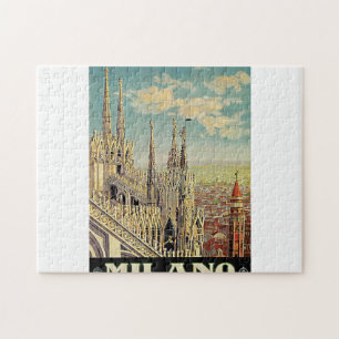 Vintage-Reiseposter Mailand Mailand Puzzle