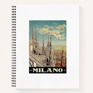 Vintage-Reiseposter Milano Mailand Notizbuch