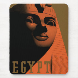 Vintage-Reiseposter mit Sphinx, Ägypten, Afrika Mousepad