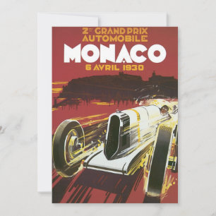 Vintage-Reiseposter, Monaco Grand Prix Autorennen