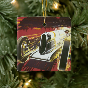 Vintage-Reiseposter, Monaco Grand Prix Autorennen Keramikornament