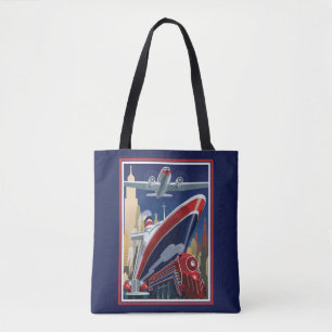 Vintage Reiseposter-Tasche