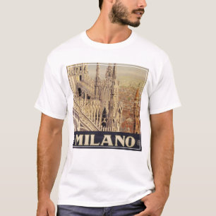 Vintage-Reiseposter vom Dom in Mailand, Italien T-Shirt