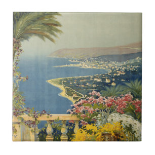 Vintage-Reiseposter von San Remo von einer Terrass Fliese