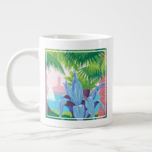 Vintage Reiseposter zur Förderung Puerto Ricos 2 Jumbo-Tasse