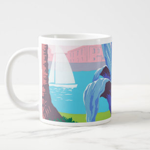Vintage Reiseposter zur Förderung Puerto Ricos 2 Jumbo-Tasse