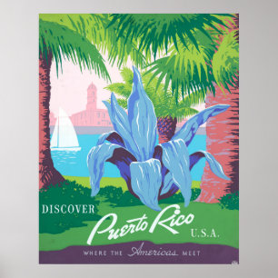 Vintage Reiseposter zur Förderung Puerto Ricos 2 Poster