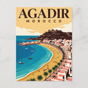 Vintage-Reisepostkarte Agadir Marokko Postkarte