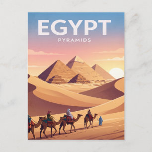 Vintage-Reisepostkarte Ägypten Pyramiden Postkarte